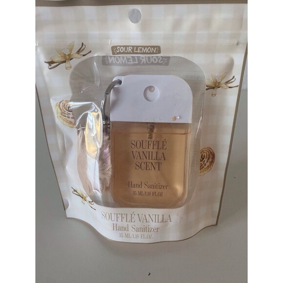 Sour Lemon Other - Sour Lemon Scented Hand Sanitizer Spray 1.18 Fl Oz Souffle Vanilla Scent W/Charm